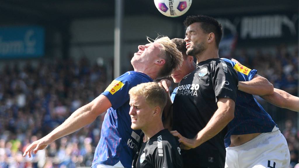 Colin Kleine-Bekel (links) spielt auf Leihbasis für den FC St. Gallen