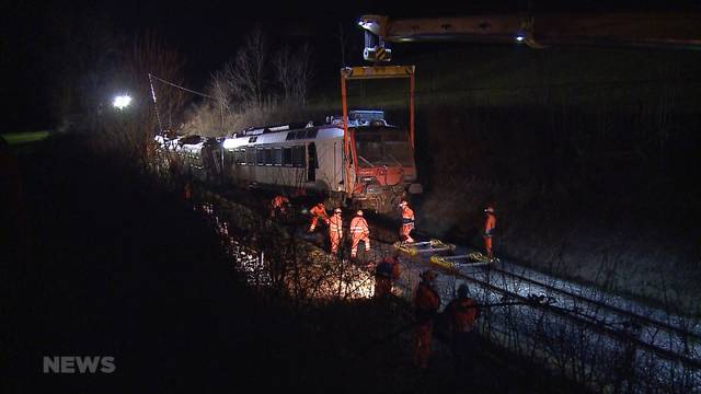 Erfolgreiche Zug-Bergung in Lommiswil