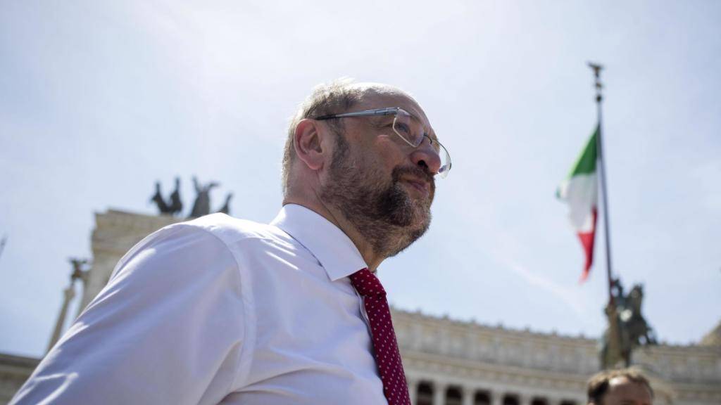 Martin Schulz diskutierte mit dem italienischen Ministerpräsidenten Paolo Gentiloni in Rom über die Flüchtlingspolitik.