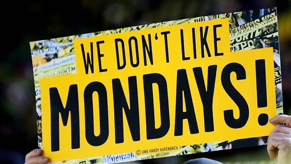 Gelb-schwarzer Fan-Protest gegen die Montagsspiele