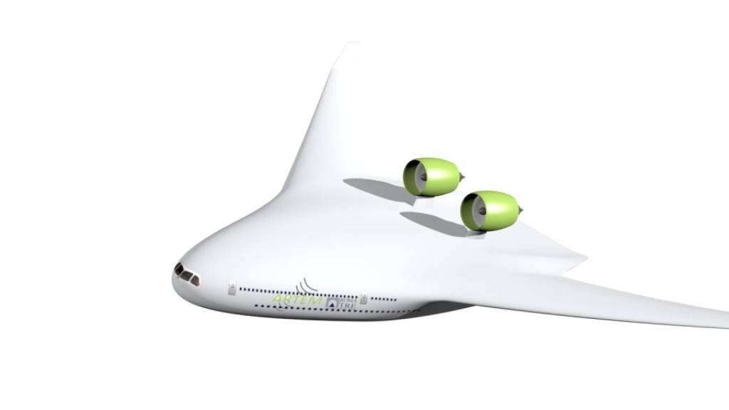 Der Passagierjet der Zukunft soll dank einem sogenannten «Blended Wing Body» effizienter fliegen. Dieses Design des Flugzeugs wurde im Rahmen des «Artem»- Forschungsprojektes entwickelt.