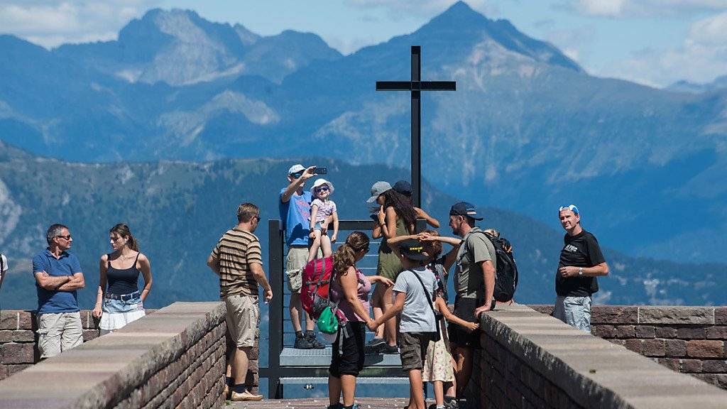 Der Schweizer Bergtourismus erlebt in diesem Sommer auch dank der Hitze einen Aufschwung. (Foto: Monte Tamaro am 15. August 2018)
