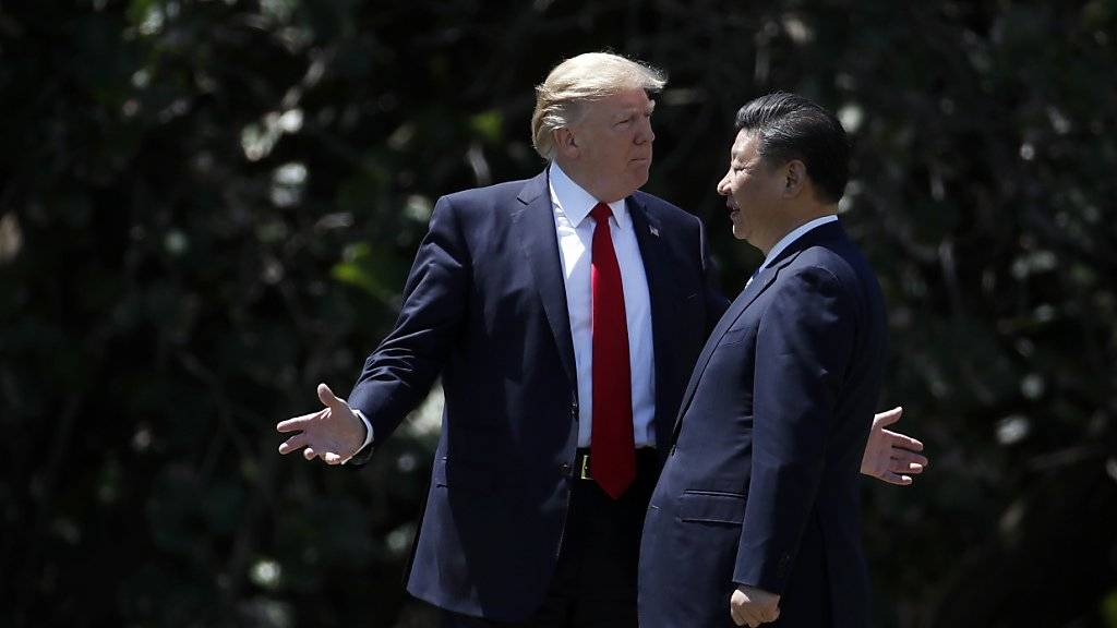 US-Präsident Donald Trump und Chinas Staatschef Xi Jinping bei dem Besuch in Florida.