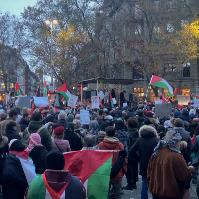 «Freies Gaza»: Tausend Personen demonstrieren in Zürich