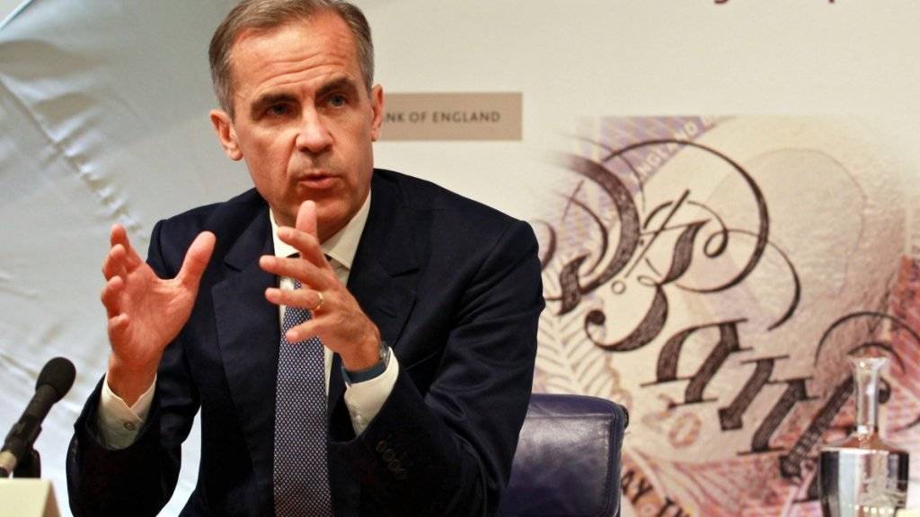 Ökonomen erwarten, dass er morgen Donnerstag den Leitzins senkt: Mark Carney, Gouverneur der britischen Notenbank.