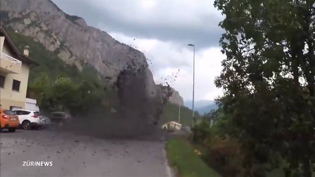 Schlammlawine begräbt Walliser Dorf
