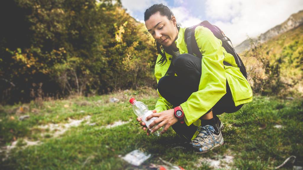 Abfall beim Wandern