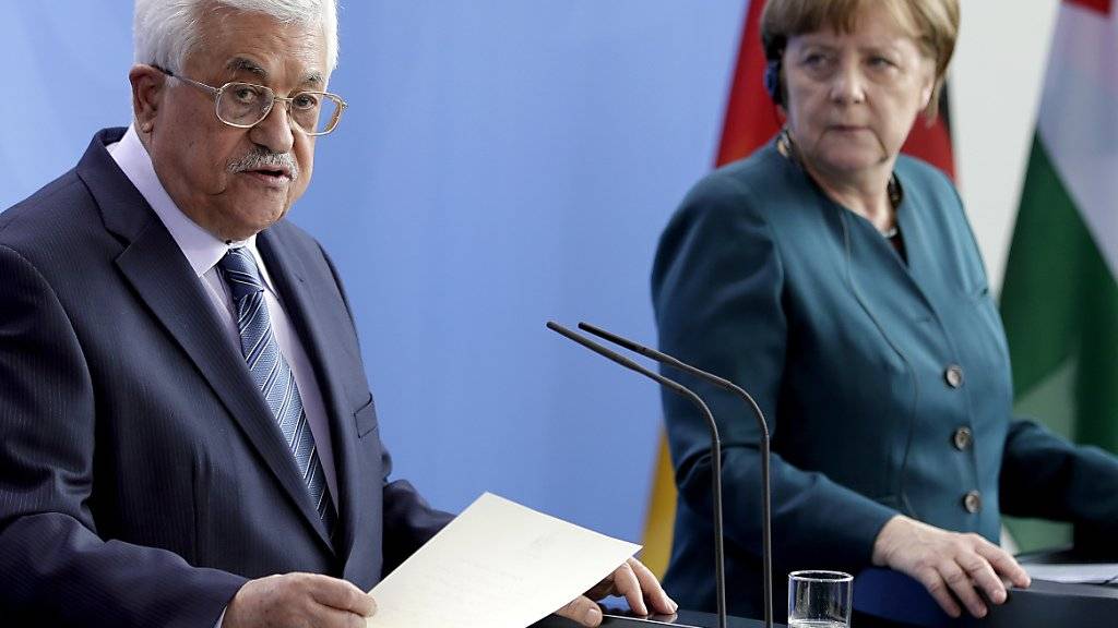 Abbas und Merkel verkündeten, trotz aller Hindernisse am Ziel einer Zwei-Staaten-Lösung festzuhalten.