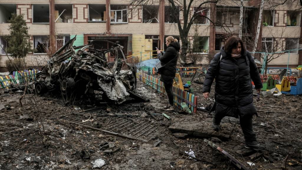 Eine russische Rakete hat in Kiew einen Kindergarten getroffen. (Archivbild)