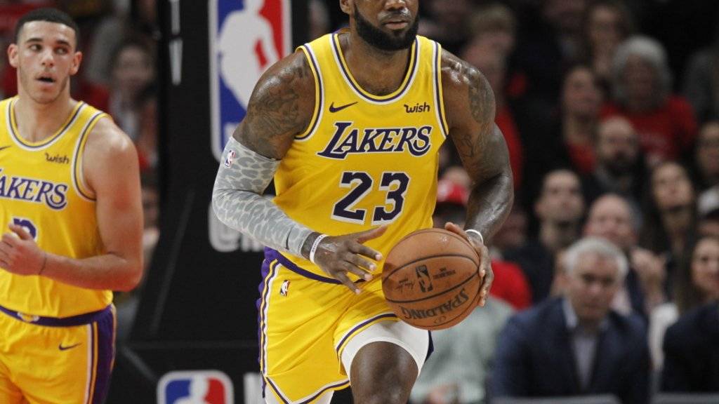 LeBron James lief erstmals im Trikot der Los Angeles Lakers auf