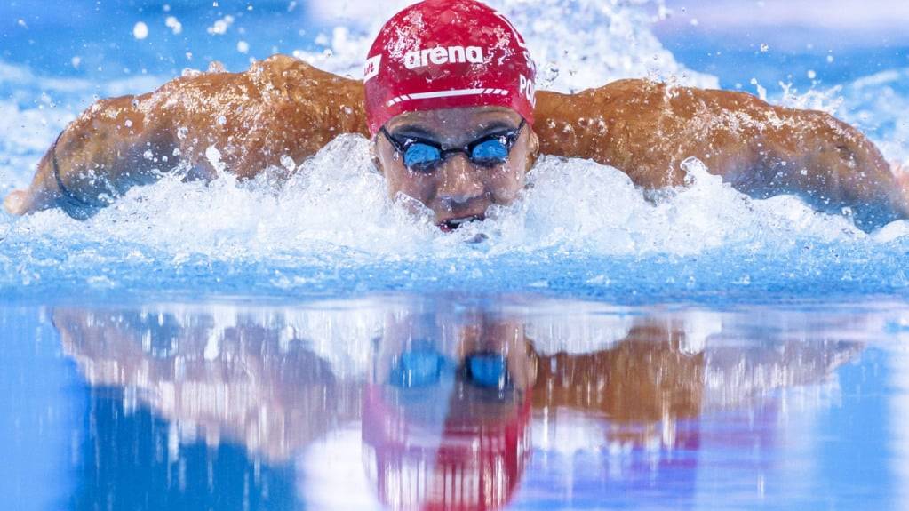 Noè Ponti muss sich über 50 m Delfin knapp geschlagen geben