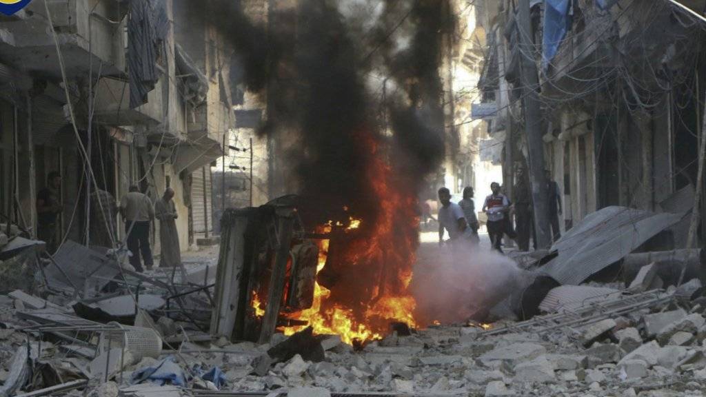 US-Präsident Barack Obama und die deutsche Bundeskanzlerin Angela Merkel haben die Angriffe der syrischen und russischen Armee auf Aleppo als «barbarisch» verurteilt. (Bild Archiv, 27.9. 2016)