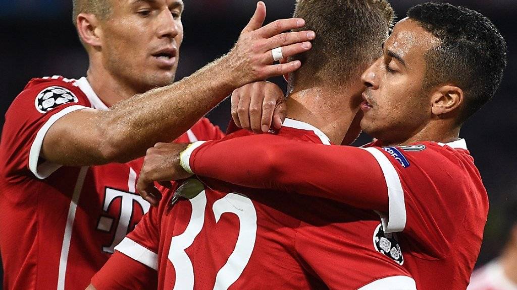 Auch nach Thiagos Tor zum 2:0 mag bei den Bayern nicht so richtig Freude aufkommen