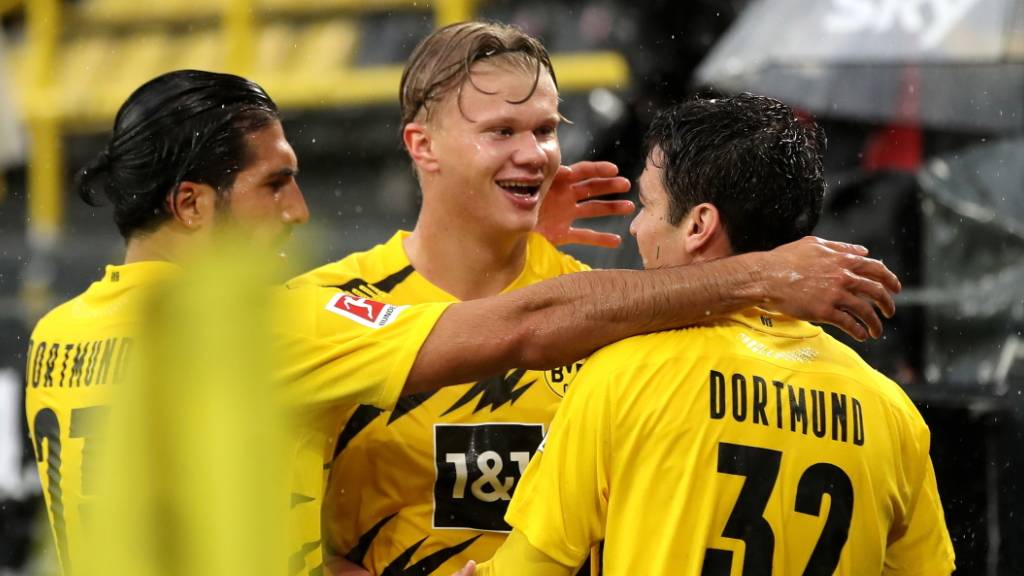 Erling Haaland trifft bei der Rückkehr der Fans in Dortmund doppelt