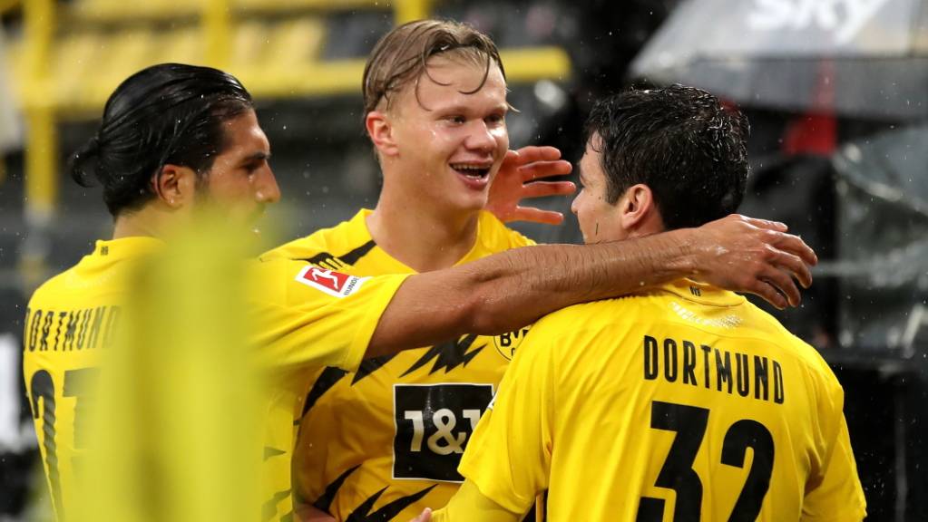 Erling Haaland trifft bei der Rückkehr der Fans in Dortmund doppelt