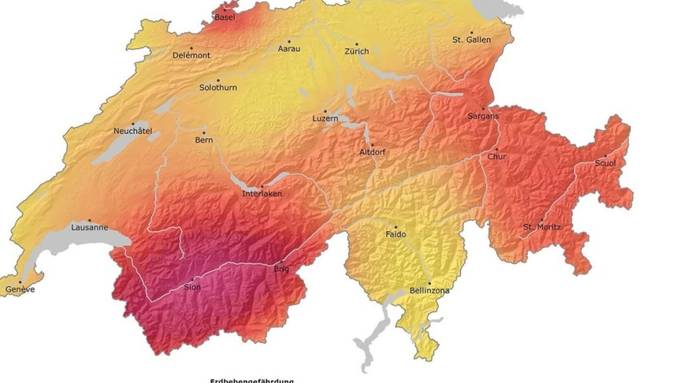 Überall in der Schweiz könnte die Erde beben