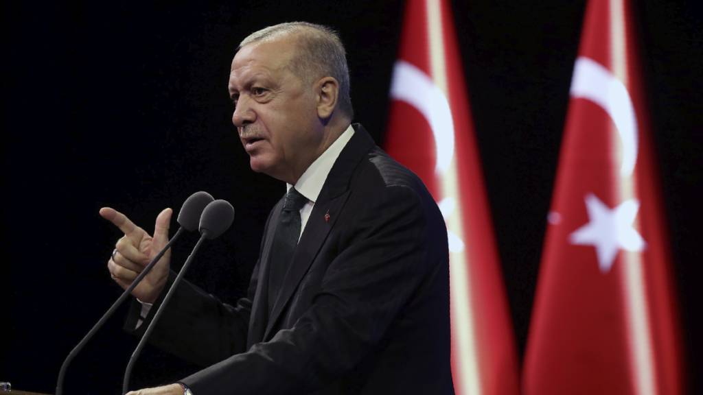 Recep Tayyip Erdogan, Präsident der Türkei, spricht während eines Treffens.