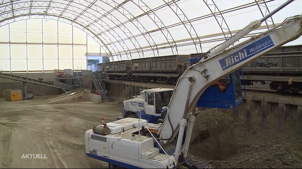 Ausbruchmaterial mehrerer Tunnels landet in Wildegg