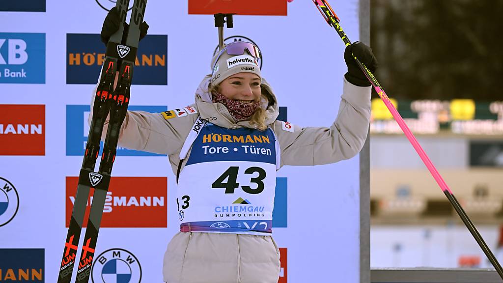 Jubelt erstmals auf einem Weltcup-Podest: Amy Baserga