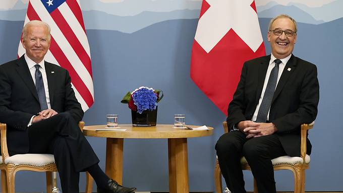 US-Präsident Biden trifft Bundesräte zu Gesprächen in Genf