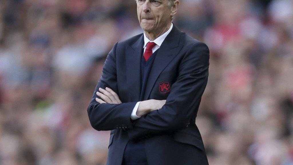 Dernière im Wembley-Stadion? Arsenals Trainer Arsène Wenger verfolgt das Geschehen mit sorgenvollem Blick