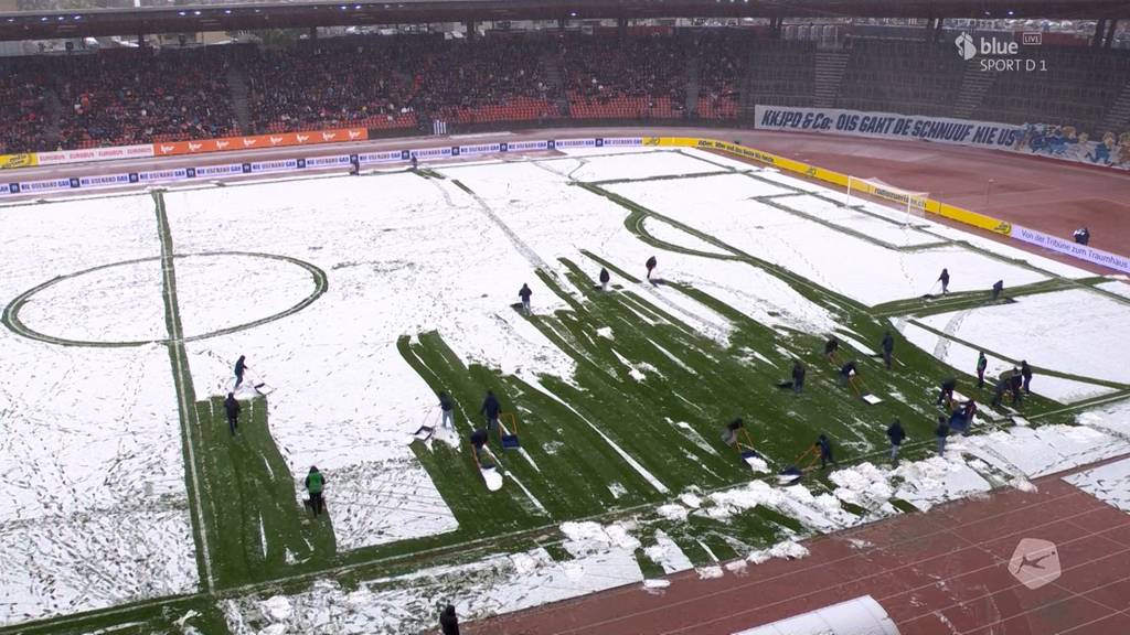 Zu viel Schnee im Stadion: FCZ-Fans helfen beim Schaufeln