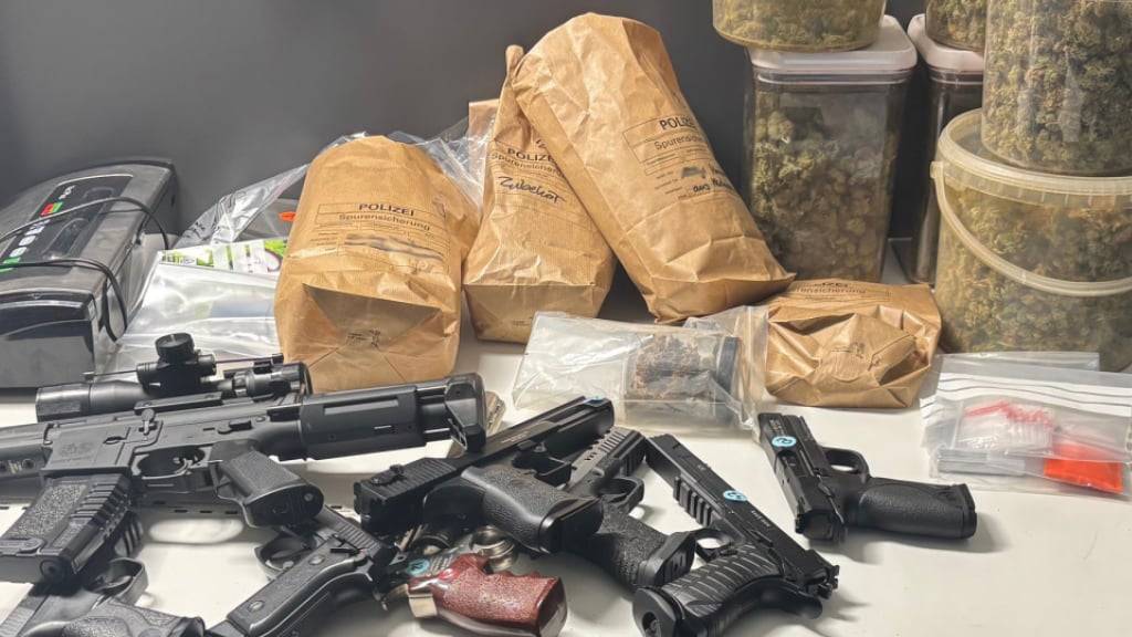 Die Stadtpolizei Winterthur fand neben einer Indoor-Hanfanalge auch Waffen.