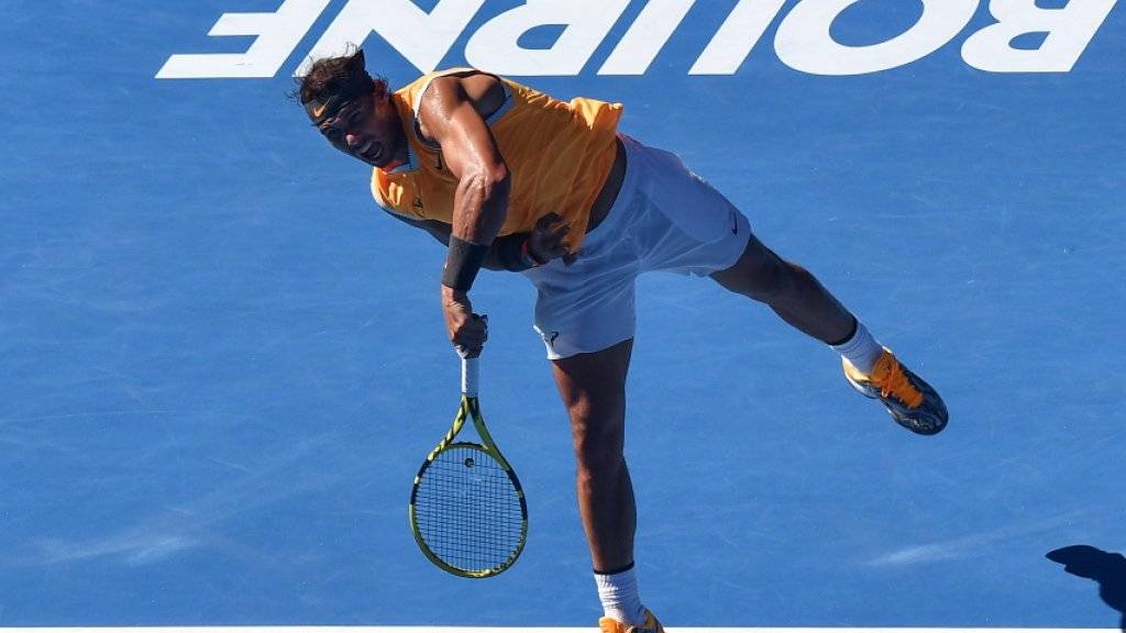 In Melbourne auf dem Weg in den Viertelfinal keinen Satz verloren: Rafael Nadal