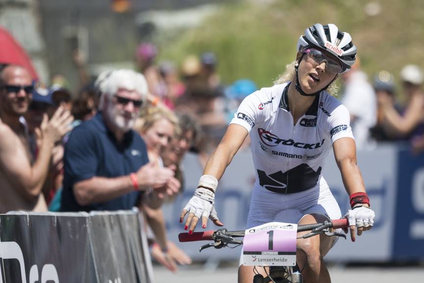 Jolanda Neff will beim Heim-Weltcuprennen auf der Lenzerheide eine Topklassierung. (Bild: KEYSTONE/Gian Ehrenzeller)