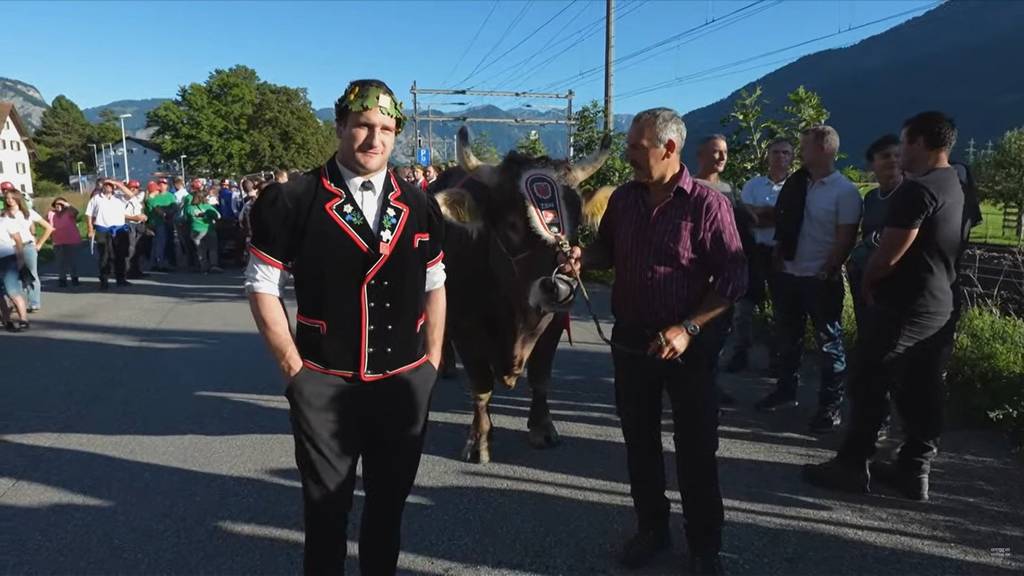 Schwingerkönig Armon Orlik wird in Maienfeld empfangen