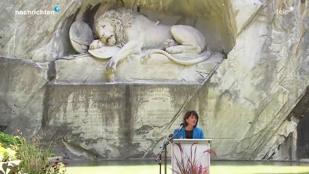 Die Feier zum 200-Jahr-Jubiläum des Luzerner Löwendenkmals
