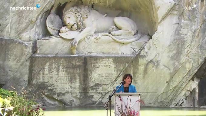 Die Feier zum 200-Jahr-Jubiläum des Luzerner Löwendenkmals