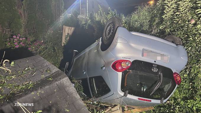 Betrunkener Autofahrer landet in Buttikon im Garten