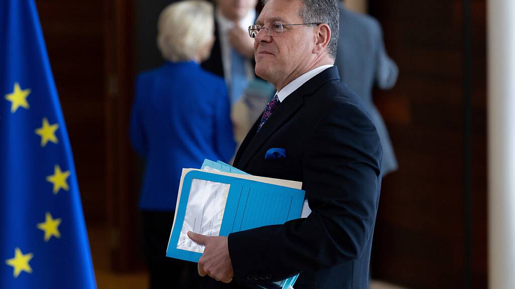 EU-Kommissar Maros Sefcovic ist derzeit in den USA, um über die angedrohten Zölle zu verhandeln. (Archivbild)