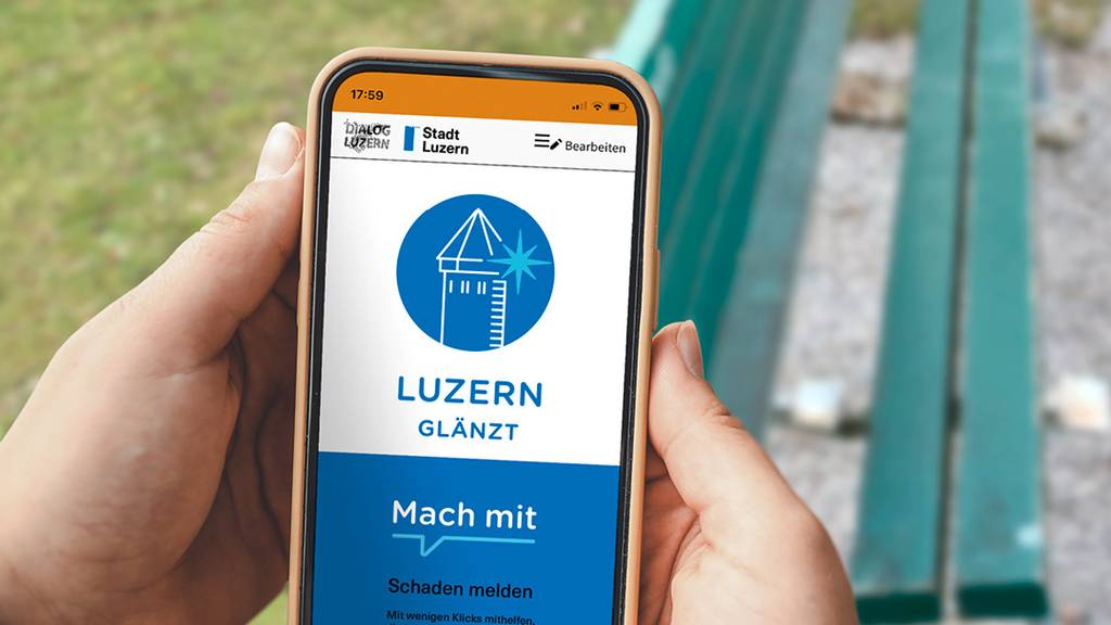 Damit «Luzern glänzt»: Schäden können neu online gemeldet werden