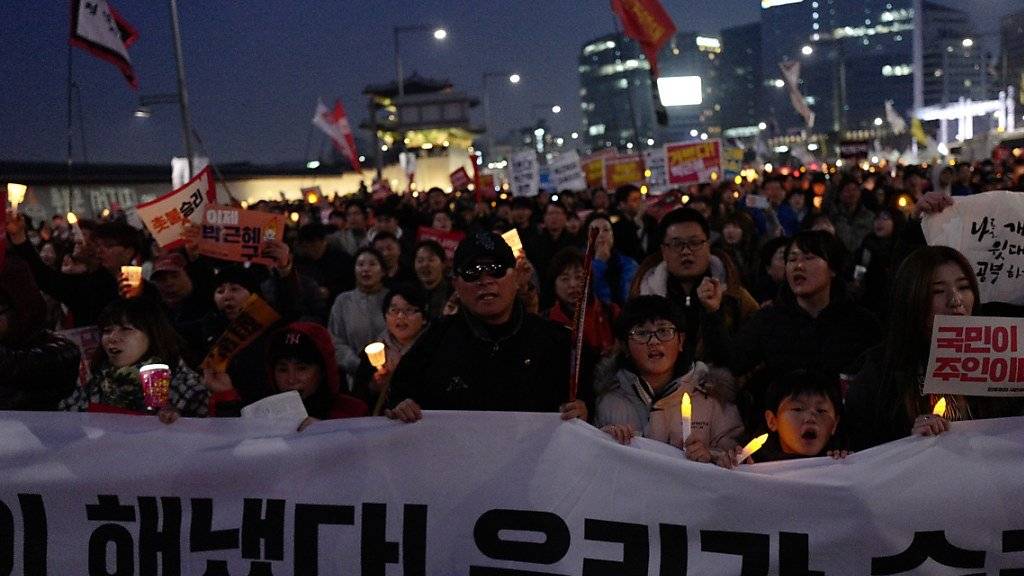 Kundgebung in Südkoreas Hauptstadt Seoul