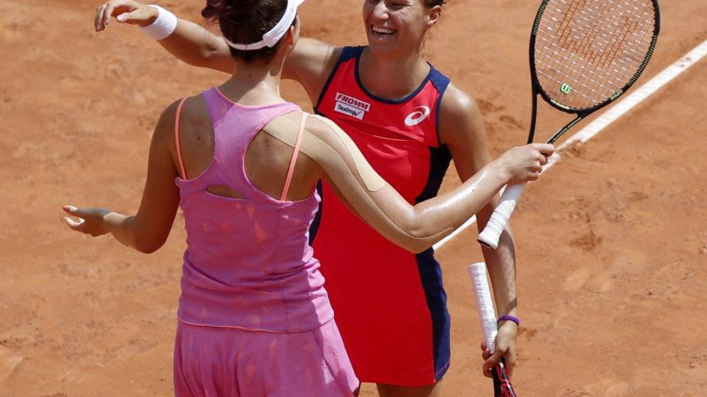 Lange sah es für Viktorija Golubic (rechts) und Nina Stojanovic gut aus - am Ende verloren sie aber den Doppel-Final ganz knapp