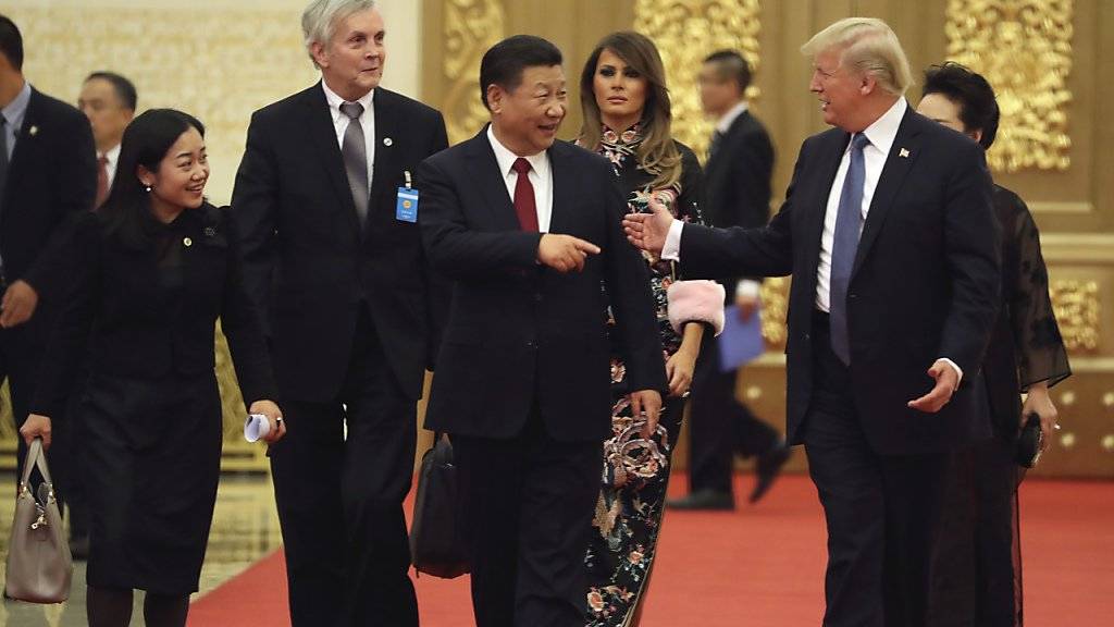 Beim Besuch von US-Präsident Donald Trump in der Grosse Halle des Volkes in Peking gerieten sich amerikanische und chinesische Geheimdienstleute in die Haare. (Archivbild)