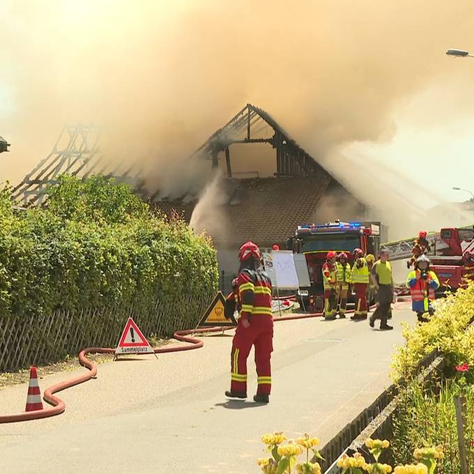 «Riesige Flammen»: Grosseinsatz wegen Brand in Dintikon – Bund gibt Entwarnung