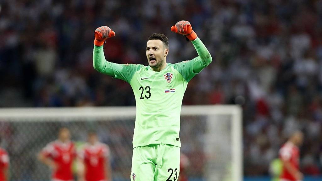 Danijel Subasic avancierte für Kroatien an der WM jeweils in den Penaltyschiessen zum Matchwinner
