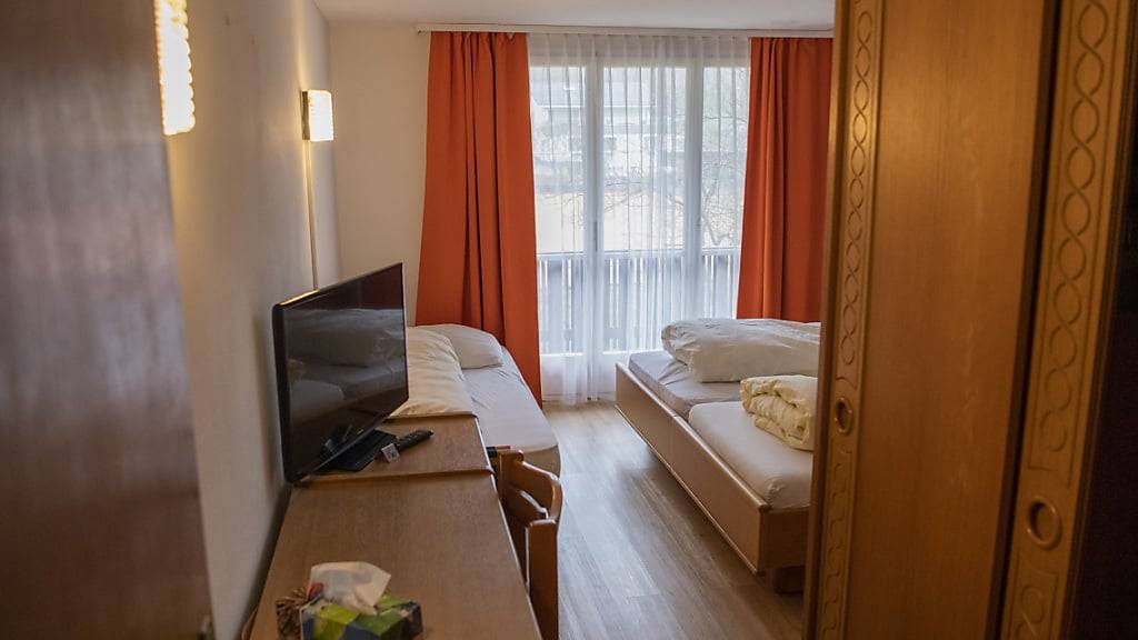 Blick in die Kollektivunterkunft im Hotel Krone in Giswil OW. (Archivbild)