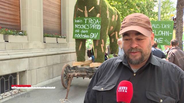 Gärtner protestieren gegen den Jardin Suisse