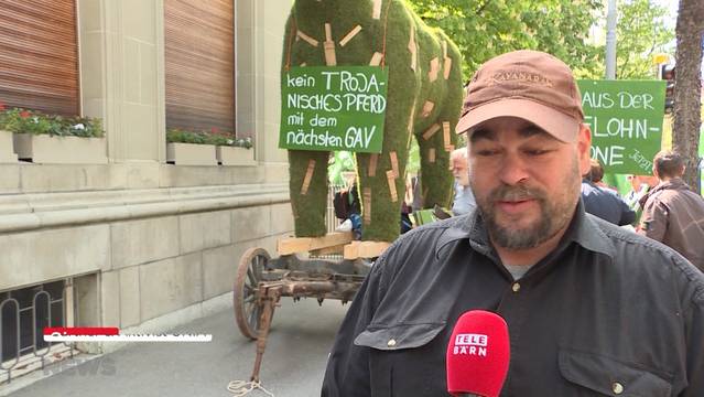Gärtner protestieren gegen den Jardin Suisse