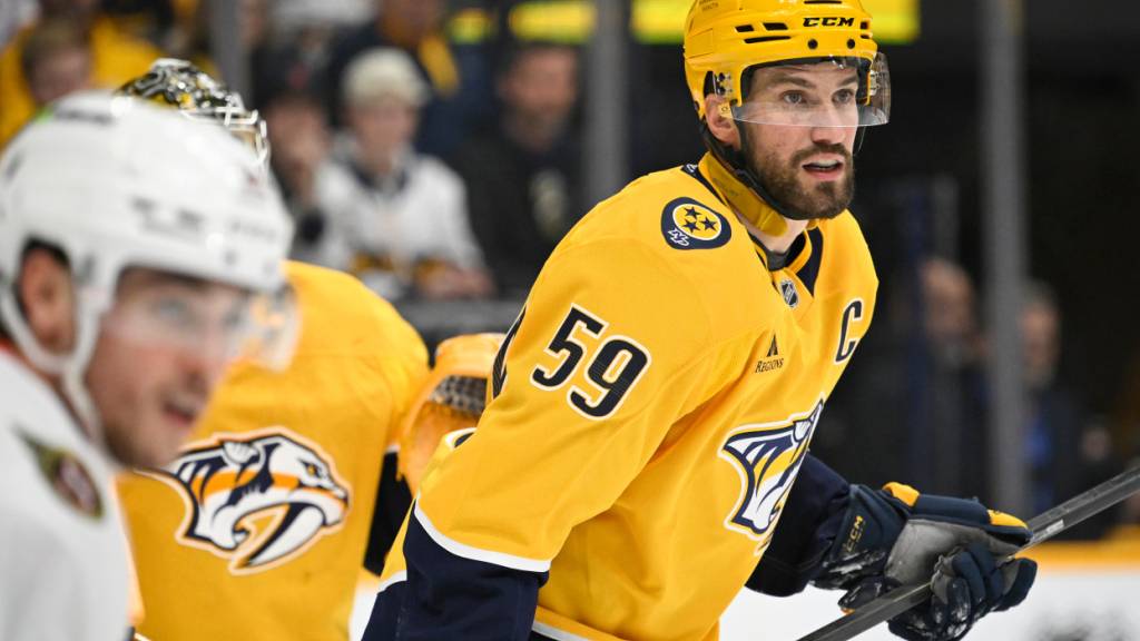 Predators-Captain Roman Josi in seinem 1000. NHL-Spiel