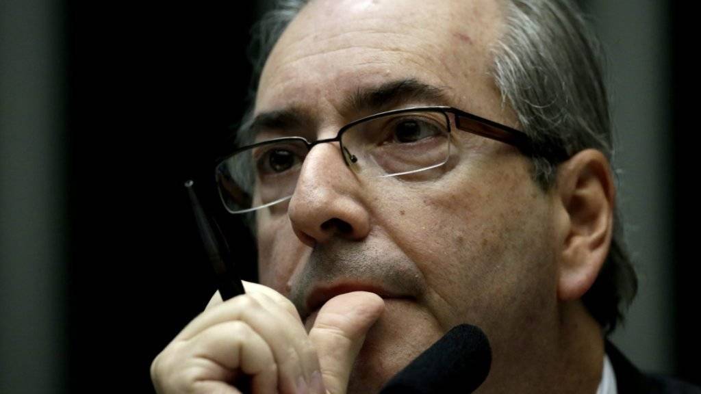 Der brasilianische Parlamentspräsident Eduardo Cunha muss wegen der Petrobras-Affäre vor Gericht. (Archiv)