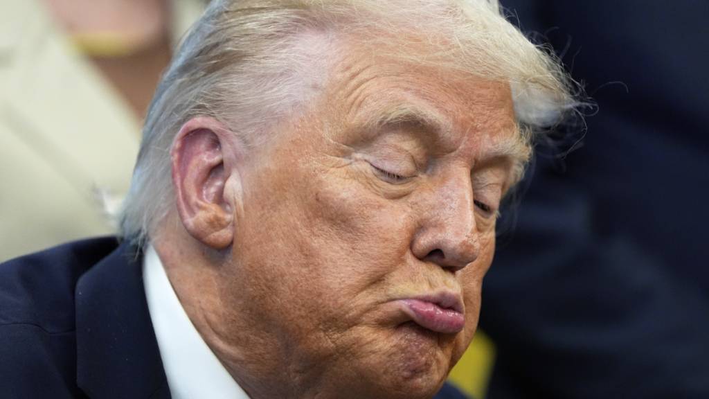 US-Präsident Donald Trump spricht nach dem Verlesen eines Memorandums mit dem Titel «Wiederherstellung von Recht und Ordnung in Memphis» im Oval Office des Weißen Hauses. Foto: Alex Brandon/AP/dpa