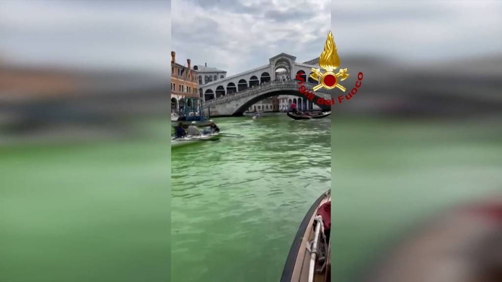 Venedigs Wasser ist plötzlich grün