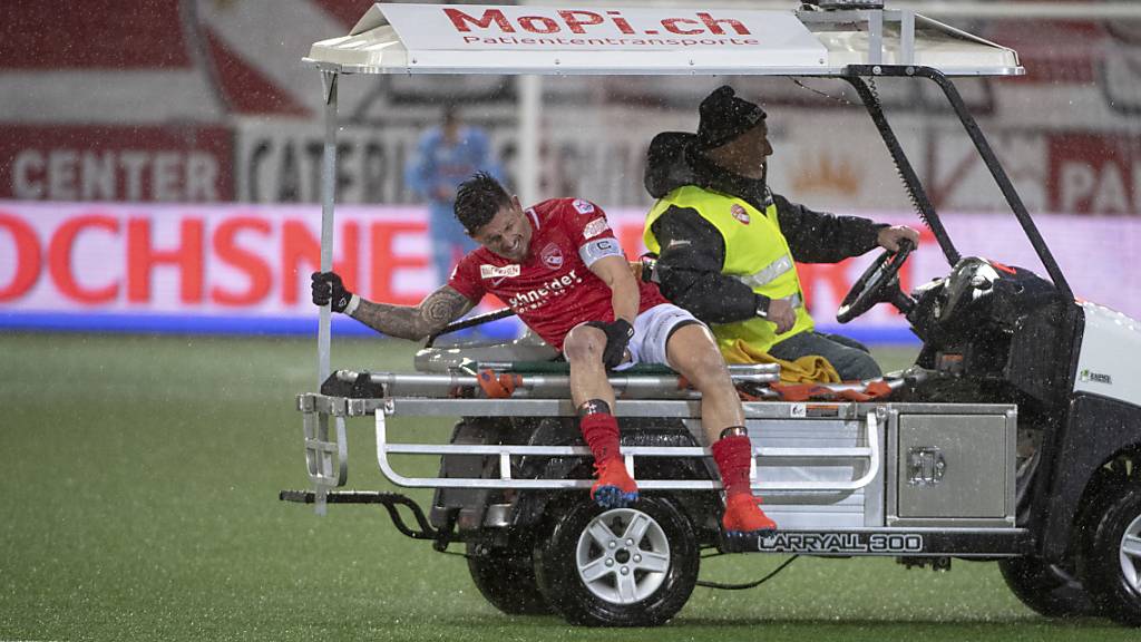 Dennis Hediger erlitt in der Partie am 10. Februar 2019 zwischen Thun und den Young Boys eine schwere Knieverletzung.
