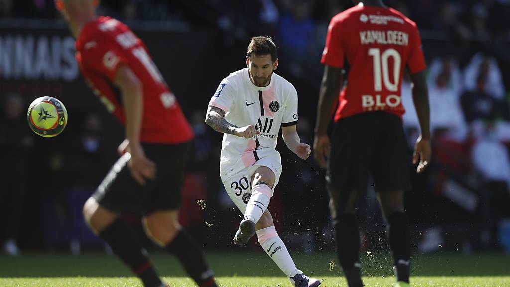 Lionel Messi trifft das Tor auch gegen Stade Rennes nicht