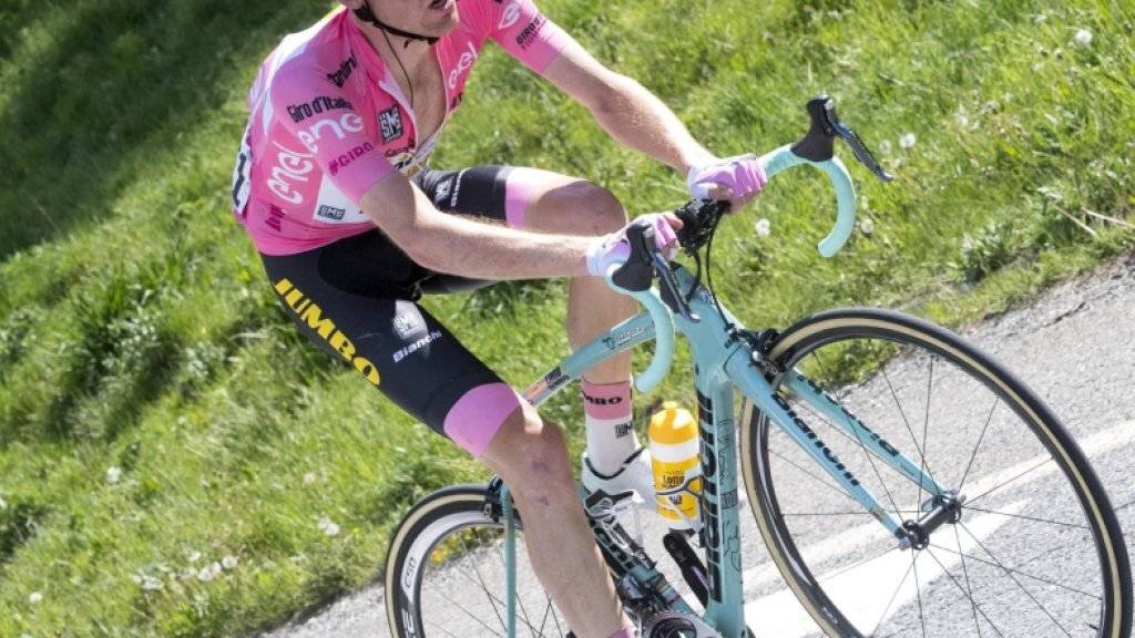 Steven Kruijswijk (LottoNL-Jumbo) hat sich bei seinem Sturz auf der 19. Giro-Etappe eine Rippe gebrochen